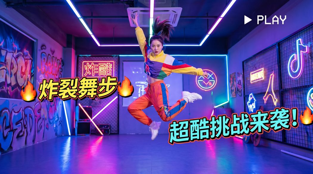 眼镜妹短视频挑战-炸裂舞步